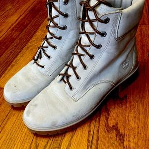 Beige Timberland boots Women size 11